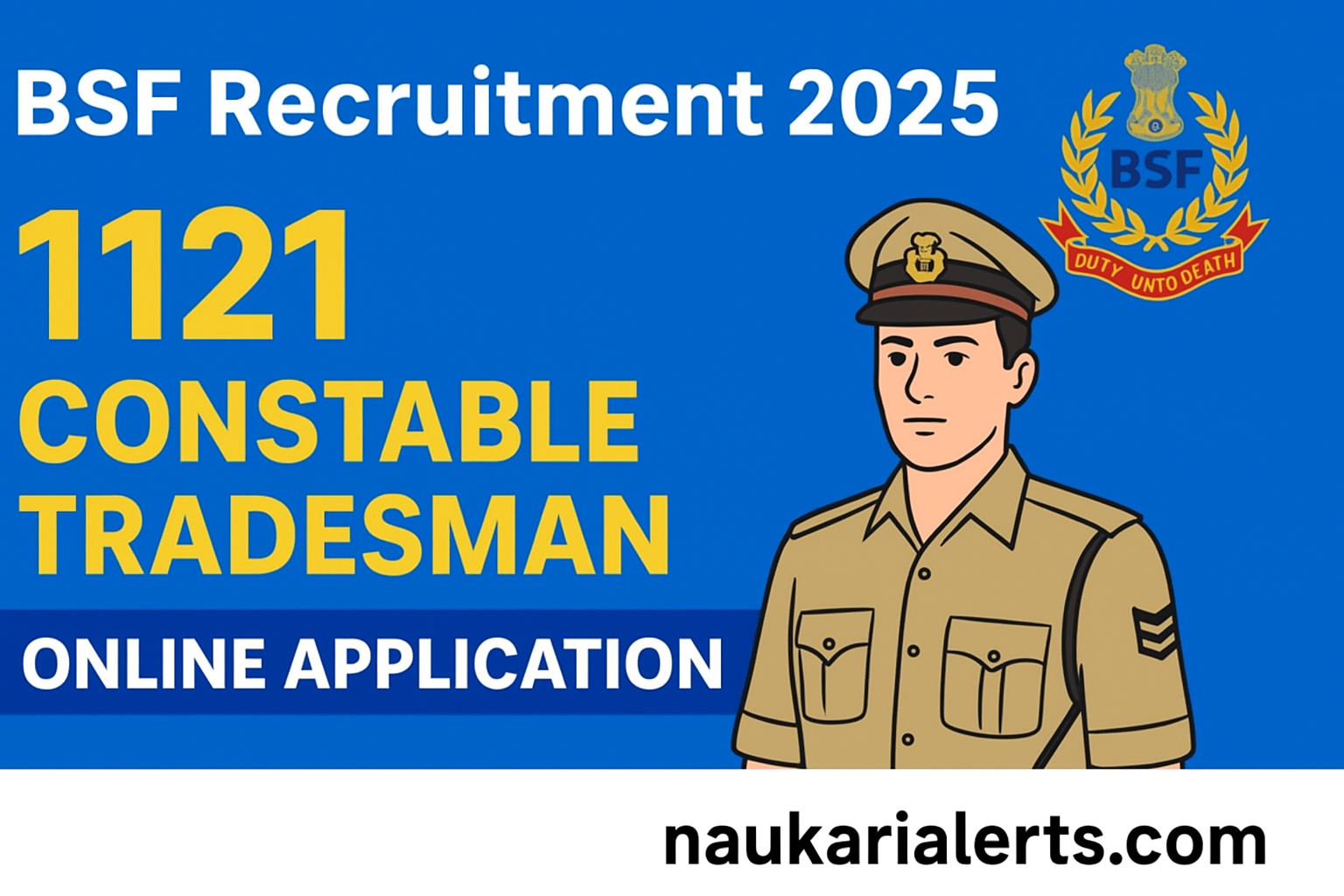 BSF Recruitment 2025 Maharashtra Constable Tradesman Vacancy Online Application Form
